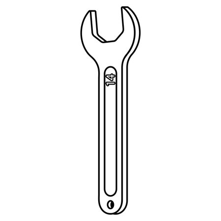 Wrench line. A beautiful new shiny all-round tool for garages and the home.のイラスト素材