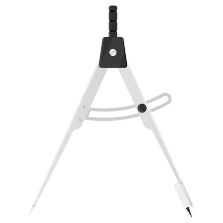 Compass for drawings. A beautiful new shiny all-rounder for the workshop and home.のイラスト素材