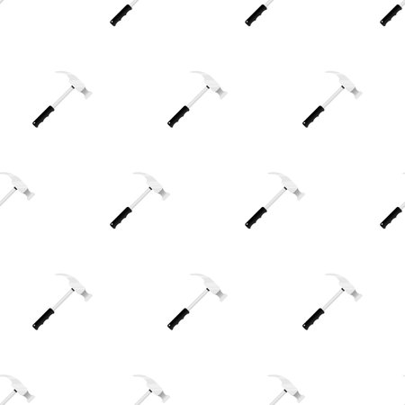 A hammer. Seamless pattern. A beautiful new shiny all-rounder for the workshop and home.のイラスト素材