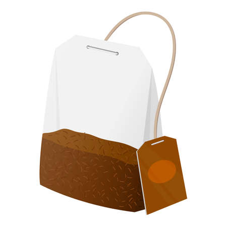 Tea bag. Cool new realistic tea images for advertising campaigns or blogs.のイラスト素材