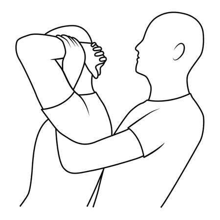 Massage. Yumeiho therapy line. Instructions for performing massage techniquesのイラスト素材