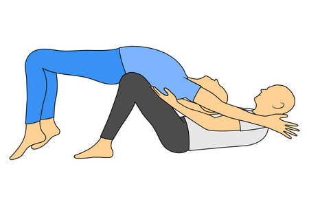 Massage. Yumeiho therapy. Instructions for performing massage techniquesのイラスト素材