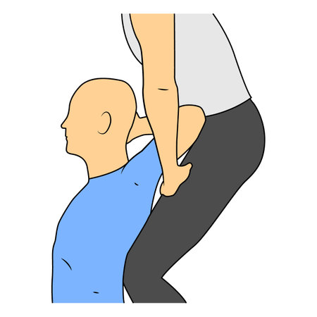 Massage. Yumeiho therapy. Instructions for performing massage techniquesのイラスト素材