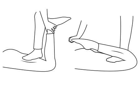 Massage. Yumeiho therapy line. Instructions for performing massage techniquesのイラスト素材