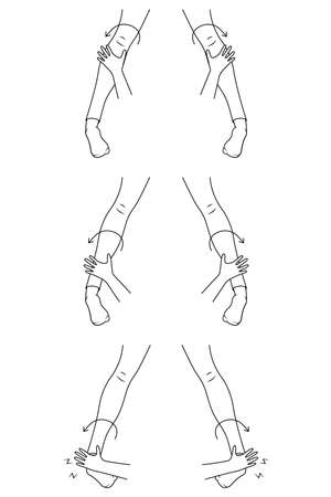 Massage. Yumeiho therapy line. Instructions for performing massage techniquesのイラスト素材