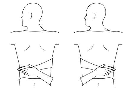 Massage. Yumeiho therapy line. Instructions for performing massage techniquesのイラスト素材