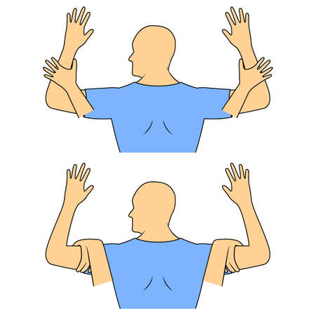 Massage. Yumeiho therapy. Instructions for performing massage techniquesのイラスト素材