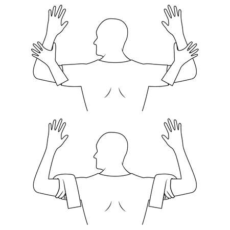 Massage. Yumeiho therapy line. Instructions for performing massage techniquesのイラスト素材