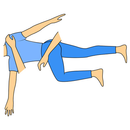 Massage. Yumeiho therapy. Instructions for performing massage techniquesのイラスト素材