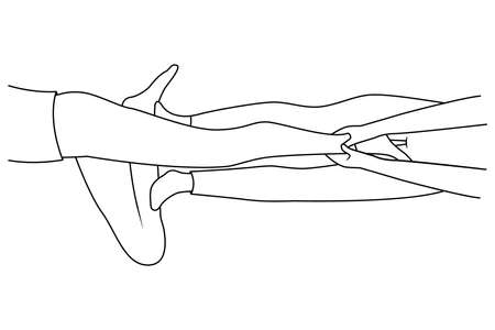 Massage. Yumeiho therapy line. Instructions for performing massage techniquesのイラスト素材