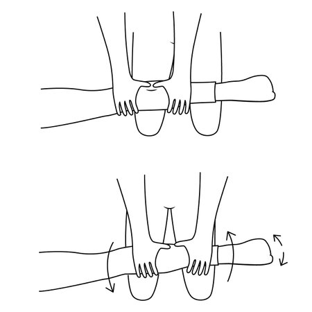 Massage. Yumeiho therapy line. Instructions for performing massage techniquesのイラスト素材