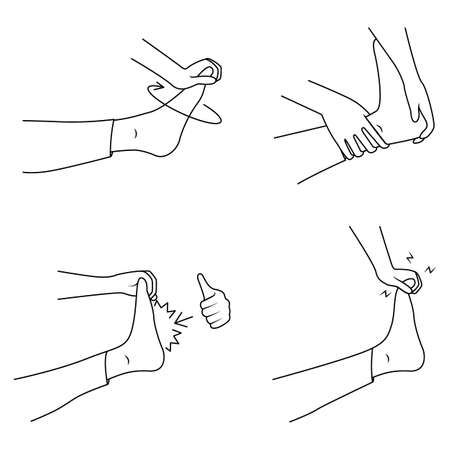 Massage. Yumeiho therapy line. Instructions for performing massage techniquesのイラスト素材