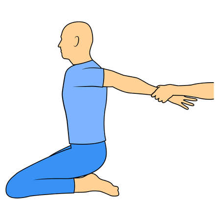 Massage. Yumeiho therapy. Instructions for performing massage techniquesのイラスト素材