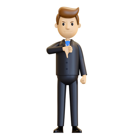 A very angry man shows dislike. Angry boss, office worker.の写真素材