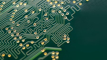 Close up Image of the Electronic Circuit Board. Computer Technology Concept Backgroundの写真素材