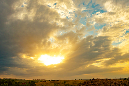 Beautiful Bright Sunset Skyの写真素材