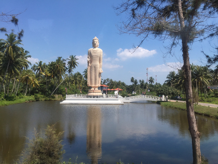 Tsunami Memorial - Peraliya Buddha Statue in Hikkaduwa, Sri Lankaの写真素材