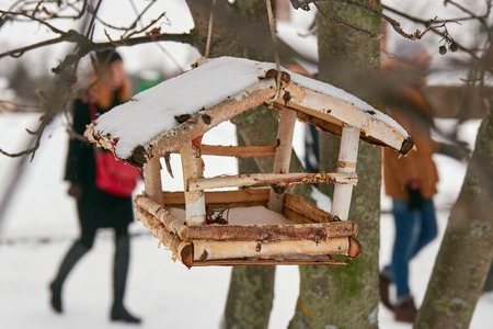 Suzdal, Russia - November 5, 2016: Museum Of Wooden Architecture & Peasant Life. Birdhouse in traditional Russian style.のeditorial素材
