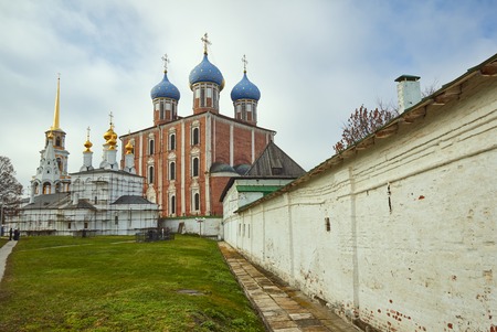 Buildings in the Ryazan Kremlin at autumnの写真素材