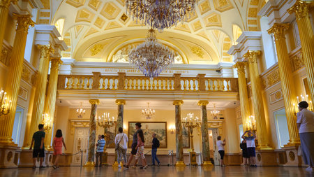Moscow, Russia - July 19, 2017: The interior of the Tsaritsyno Palace
