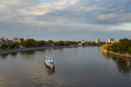 Cityscape of Moscow. Danilov Monastery at background. Moscow, Russia.の写真素材