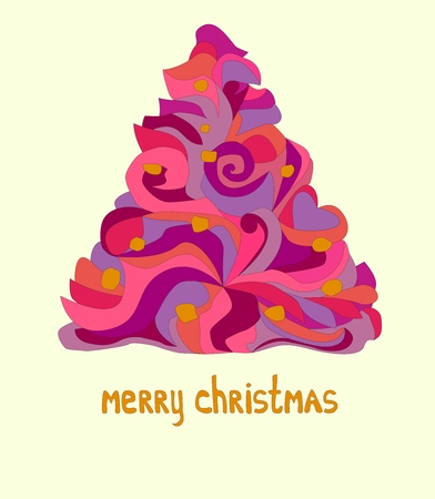 Cartoon christmas tree のイラスト素材