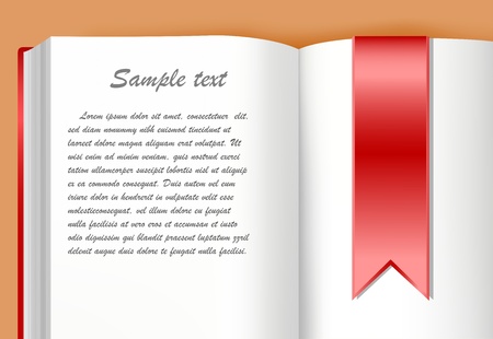 Book with red bookmarkのイラスト素材