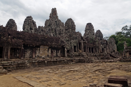 Area of Angkor Wat temple in Cambodiaの写真素材
