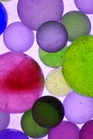 Backlit coloured Misty Marblesの写真素材