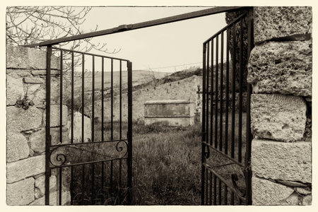 Ancient Cemetery Blufi (Madonie, Sicily)の写真素材