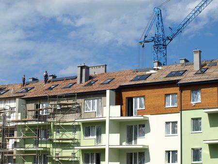 roof and craneの写真素材