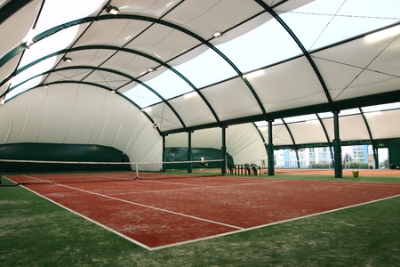 Indoor tennis court.の写真素材