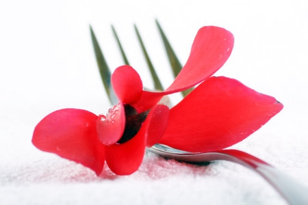 fork with flower