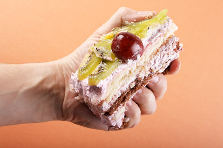 pastry on the hand