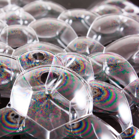 soap bubbles closeup