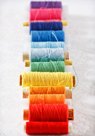 multicolored coils of strings