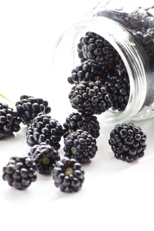 blackberries in the bottle