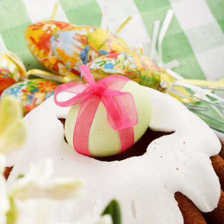 Easter cake with eggs