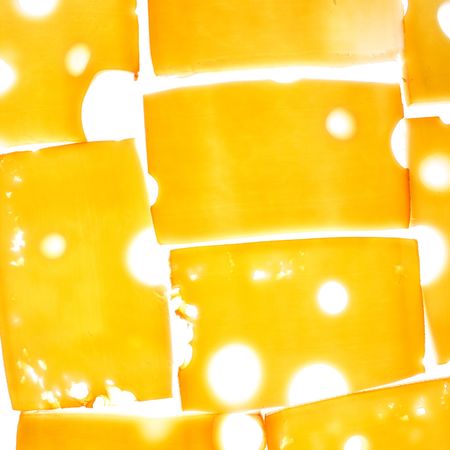 slices of cheeseの写真素材