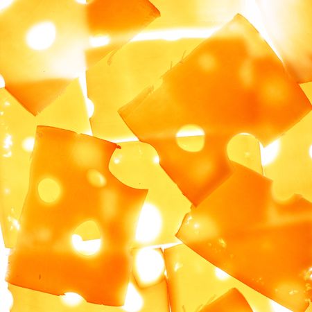 slices of cheeseの写真素材