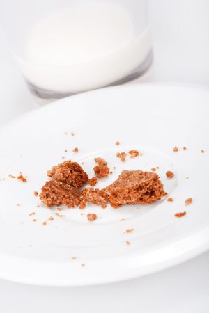 glass of milk with cookiesの写真素材