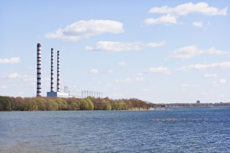 Chimney at the energy stationの写真素材