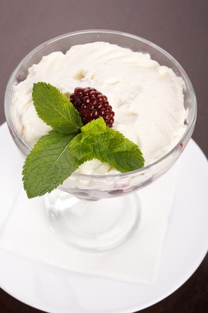 dessert with berriesの写真素材