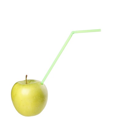 fresh apple with strawの写真素材