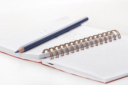 notepad with pencilの写真素材