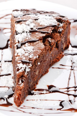 Slice of chocolate cake の写真素材