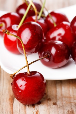 fresh cherries の写真素材