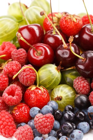 different kinds of berriesの写真素材