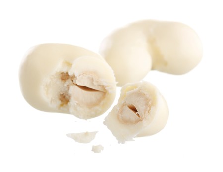 almonds in the chocolateの写真素材