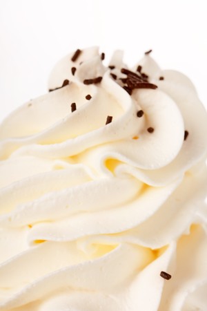 whipped cream with chocolate の写真素材